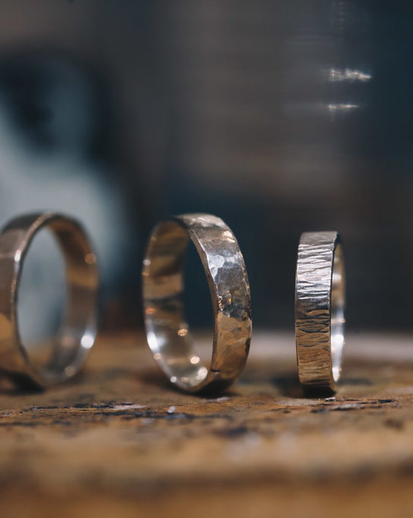 3 Rings on wood